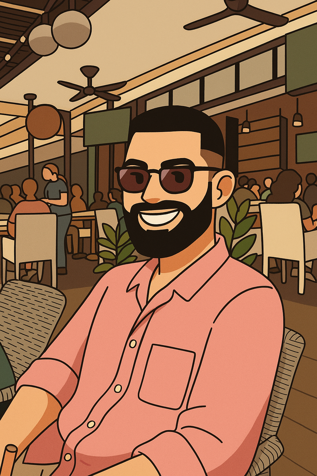 Illustrated portrait of Kareem